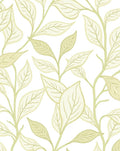 Delicate Pale Green Leafy Branches Rug