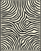 Bold Black Zebra Stripe Design Rug
