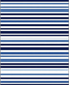 Classic Blue Horizontal Stripe Pattern Rug