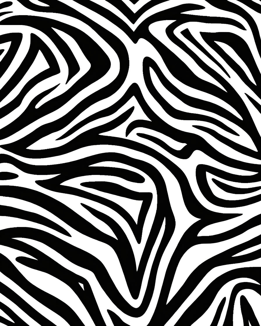 Bold Black White Zebra Pattern Rug