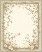 Botanical Garden Floral Pattern Rug