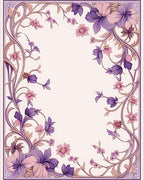 Art Nouveau Floral Vine Pattern Rug