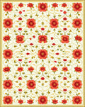 Red Floral Vine Pattern Rug