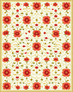 Red Floral Vine Pattern Rug