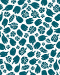 Teal Abstract Nature Pattern Rug