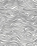 Abstract Wavy Black Line Rug