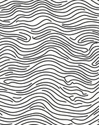 Abstract Wavy Black Line Rug