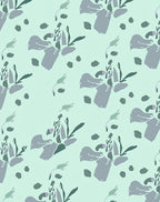 Abstract Floral Print With Sage Tones Rug