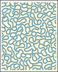 Abstract Blue Rope Patterned Rug