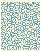 Abstract Blue Rope Patterned Rug