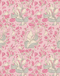 Whimsical Pink Floral Vine Pattern Rug