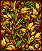 Intricate Floral Vine Pattern Rug