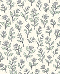 Botanical Leaves Stems Floral Design Rug