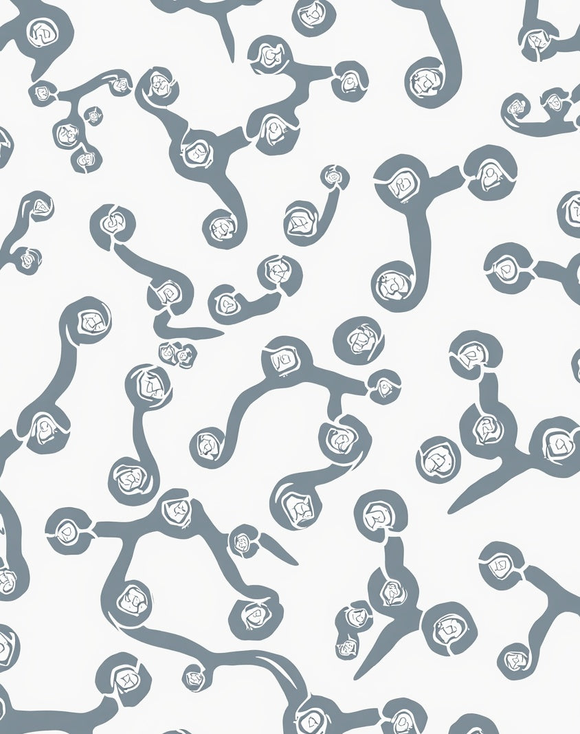Abstract Organic Blossom Pattern Design Rug