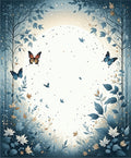 Whimsical Butterfly Botanical Forest Design Rug