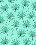 Tropical Leaf Water Drops Pattern Rug