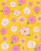 Playful Floral Pattern Rug