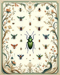 Nature Insect Floral Tapestry Pattern Rug
