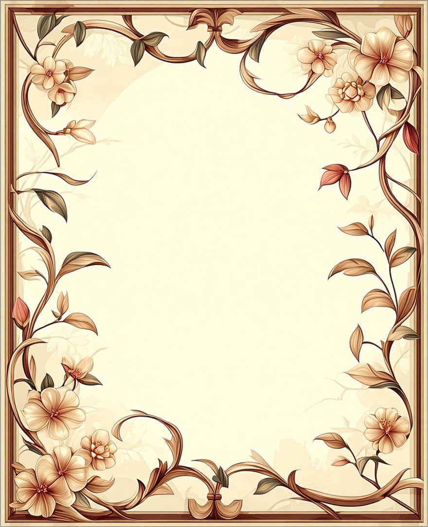 Vintage Floral Scrollwork Rug