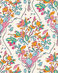 Vibrant Floral Swirls Petals Design Rug