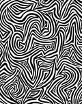 Intricate Black White Stripe Pattern Rug