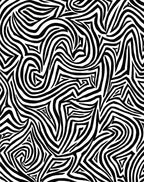 Intricate Black White Stripe Pattern Rug