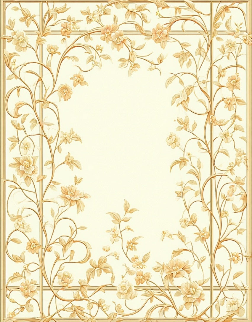 Elegant Floral Vine Pattern Rug