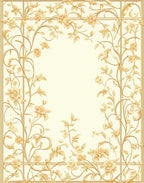 Elegant Floral Vine Pattern Rug