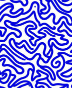 Abstract Blue Wavy Pattern Rug
