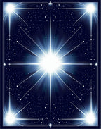Celestial Starburst Blue Night Rug