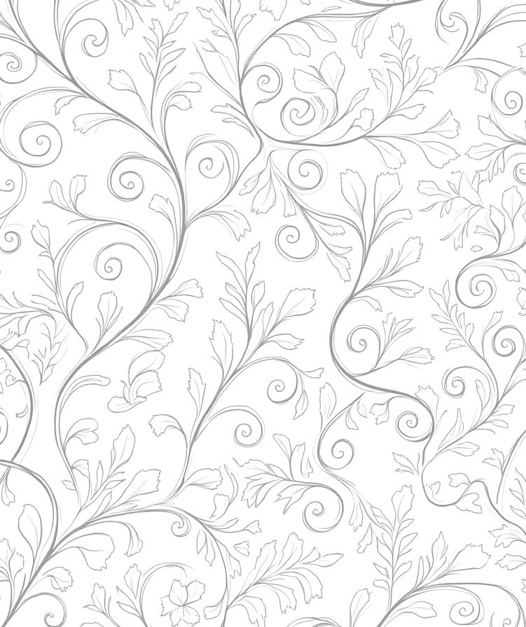Delicate Leaf Scroll Pattern Design Rug