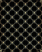 Golden Beehive Geometric Pattern Rug