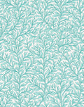 Turquoise Leafy Vines Pattern Rug