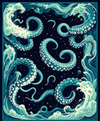 Oceanic Tentacles Waves Rug