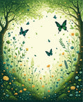 Enchanting Butterfly Garden Meadow Rug