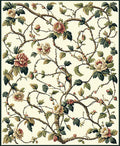 Elegant Floral Vine Print Rug