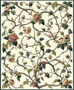 Elegant Floral Vine Print Rug