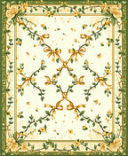 Floral Bow Vine Pattern Rug