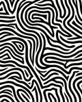 Bold Black White Abstract Lines Rug