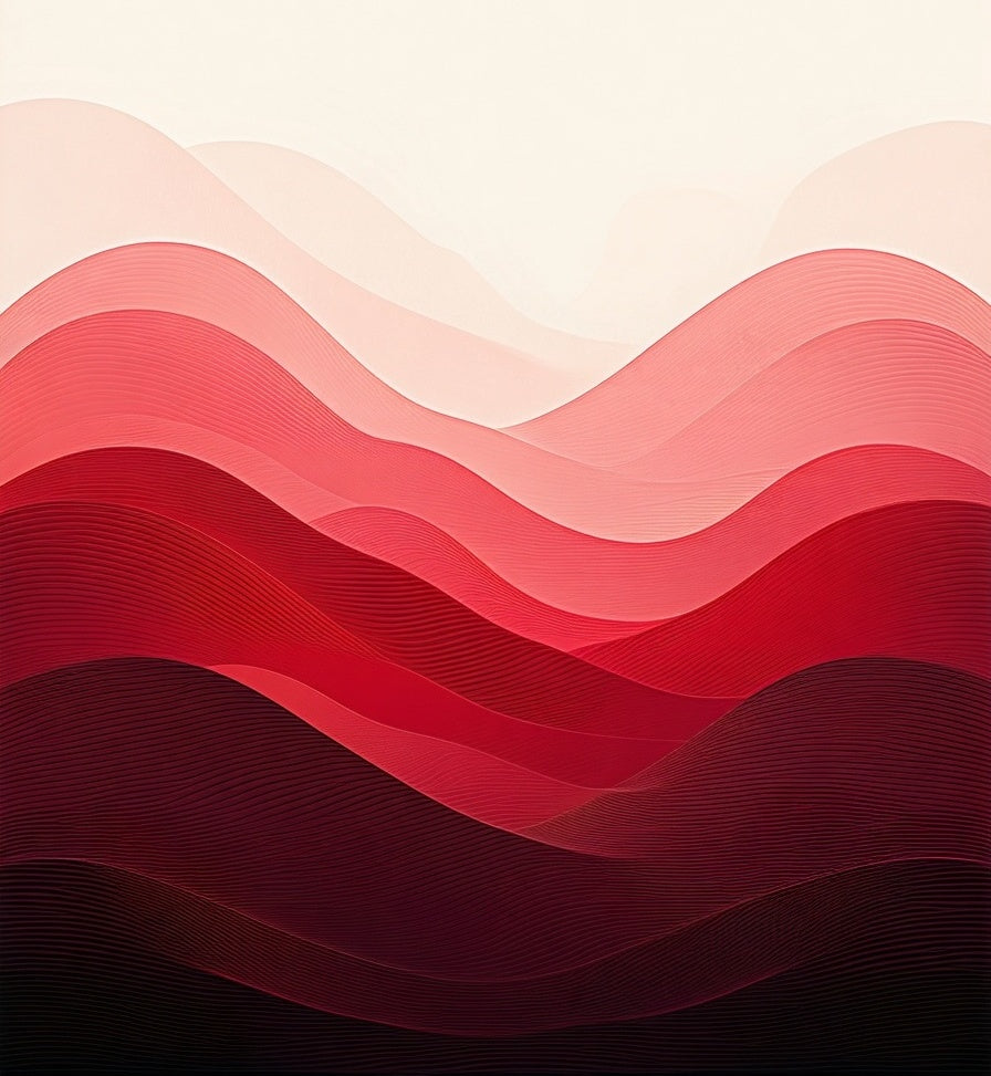 Crimson Waves Abstract Pattern Rug