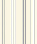 Classic Navy And Cream Stripe Rug