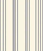 Classic Navy And Cream Stripe Rug