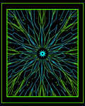 Neon Radial Starburst Design Rug