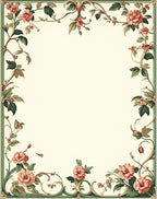 Vintage floral vine pattern Rug