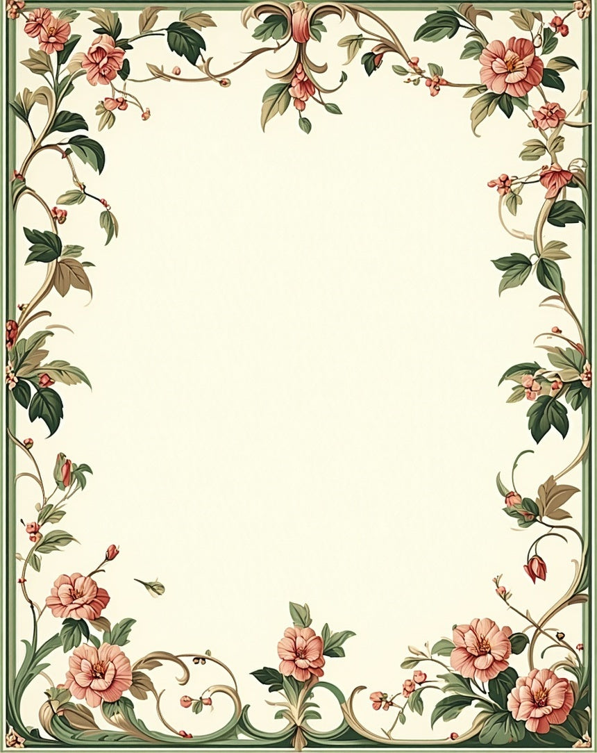 Vintage floral vine pattern Rug