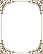 Elegant Brown Scroll Corner Flourish Rug