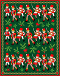 Red Soldier Marching Green Field Rug