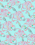 Whimsical Floral Swirl Pattern Design Rug