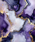 Amethyst Gold Veined Abstract Rug