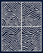 Abstract Wave Pattern Design Rug